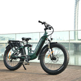 26 inch e bike full suspension step thro 750watt motor samsung battery