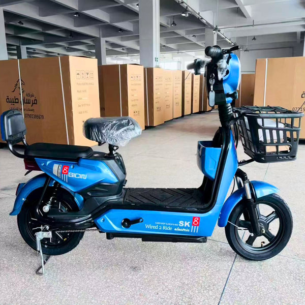 e scooter mit pedalen M-4 BLUE Dual seat with Pedal 1500Wh – Wired 2 Ride