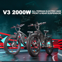 V3  2000W  all terrain OFF ROADER HILL CLIMBER Dual Suspension Electric Bike