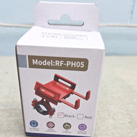 Phone holder packaging with model RF-PH05 on a light background