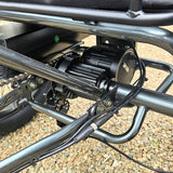 Close-up of a electric quad bike  engine 