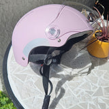 Cycle Helmet Adjustable with Visor Subtle Pink