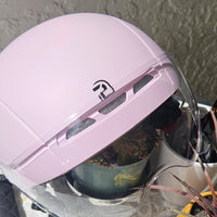 Cycle Helmet Adjustable with Visor Subtle Pink