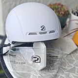 white cycle helmet with visor