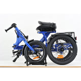 Blue bicycle on a white background