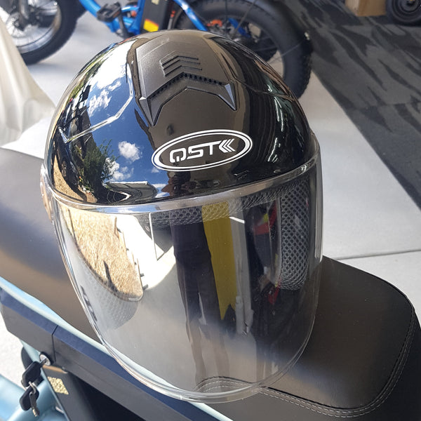 moped helmet black motorbike helmet with visor