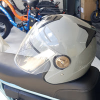 motorbike helmet with visor grey moped helmet