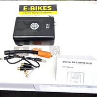 cordless electric tire pump set and walk away
